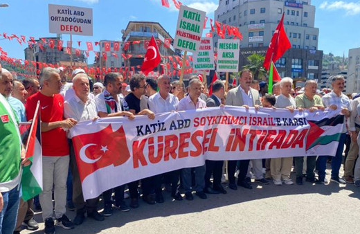 Yurdun birçok noktasında Filistin'e destek yürüyüşü