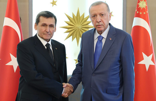 Cumhurbaşkanı Erdoğan, Türkmenistan Dışişleri Bakanı Meredov'u kabul etti