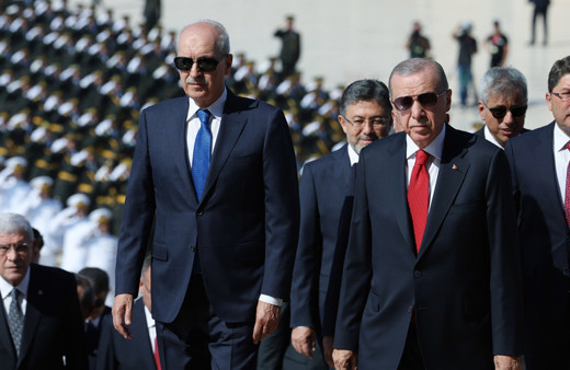 Cumhurbaşkanı Erdoğan başkanlığındaki devlet erkanı Anıtkabir'i ziyaret etti