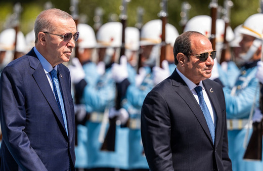 Cumhurbaşkanı Erdoğan, Mısır Cumhurbaşkanı es-Sisi'yi resmi törenle karşıladı