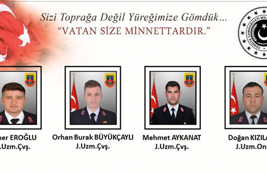 Tunceli'de zırhlı aracın devrilmesi sonucu 4 asker şehit oldu