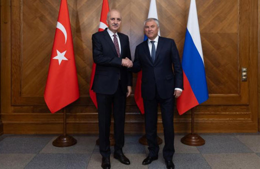 TBMM Başkanı Kurtulmuş, Rusya Devlet Duması Başkanı ile görüştü