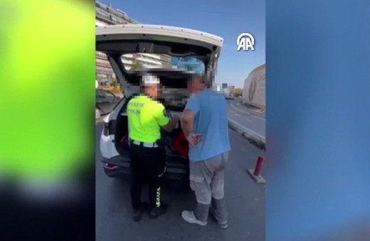 Pendik'te harç dökerek ilerleyen beton mikserinin sürücüsüne para cezası verildi