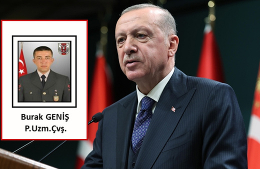 Cumhurbaşkanı Erdoğan'dan şehit ailesine başsağlığı mesajı