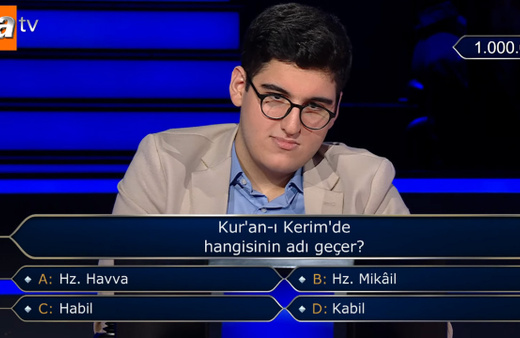 Kim Milyoner Olmak İster'de 1 milyonluk soruyu açtırdı 50 bin lira ile yarışmaya veda etti