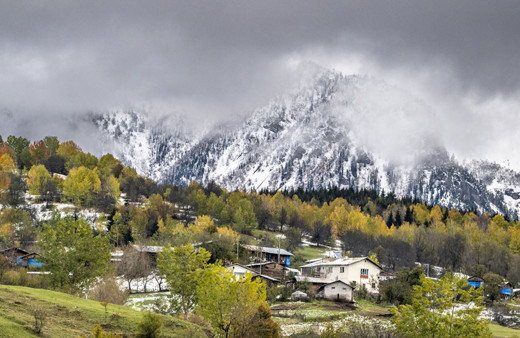 Artvin'de sonbahar ve kış aynı karede buluştu