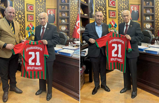 MHP Diyarbakır İl Başkanı ile Diyarbakırspor Başkanı'ndan Bahçeli'ye ziyaret