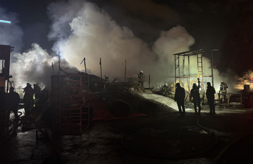 Esenyurt'taki bir ahırda çıkan yangında çok sayıda hayvan telef oldu