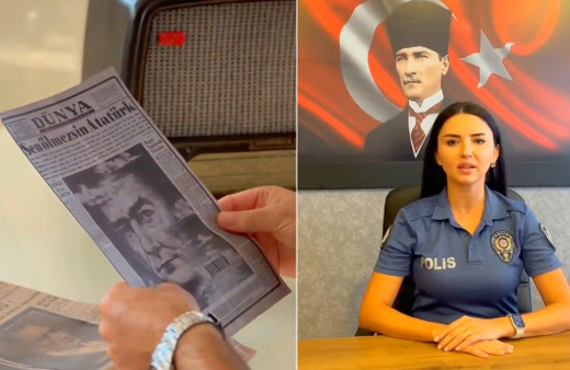Tüyleri diken diken eden 10 Kasım videosu! Mersin Emniyet Müdürlüğü paylaştı