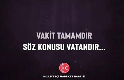 MHP’den dikkat çeken “vakit tamamdır” mesajı