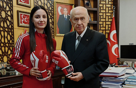 MHP Genel Başkanı Devlet Bahçeli, Aybüke Kılınç'ı kabul etti