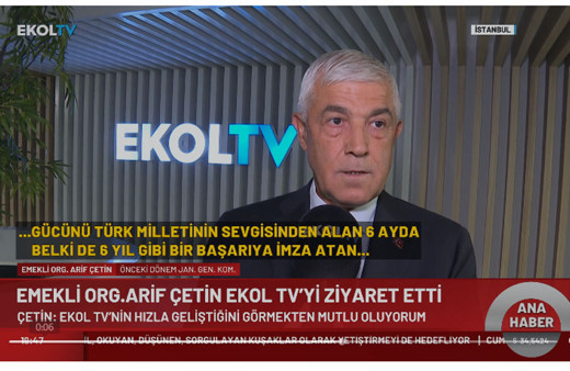 Emekli Orgeneral Arif Çetin Ekol TV'yi ziyaret etti