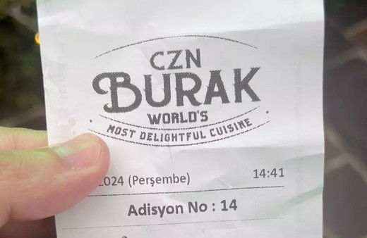 CZN Burak'ın restoranına giden 3 kişi hesabı paylaştı sosyal medya tartıştı