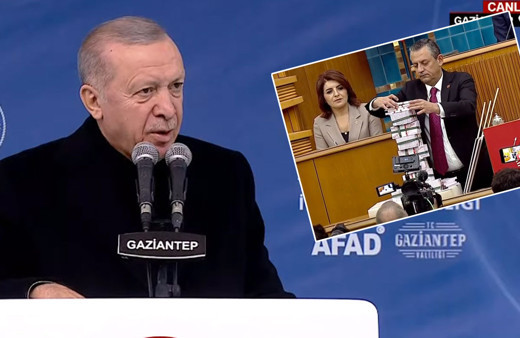 Cumhurbaşkanı Erdoğan'dan kürsüde para kulesi yapan Özgür Özel'e yanıt