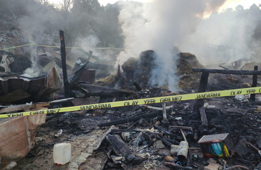 Konya'da yangın faciası! Karı-koca öldü, 7 büyükbaş hayvan telef oldu