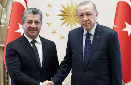 Cumhurbaşkanı Erdoğan, IKBY Başbakanı Barzani'yi kabul etti