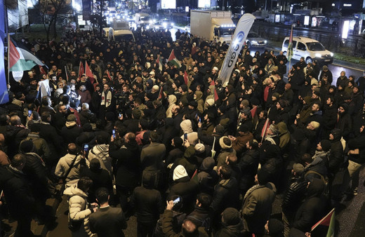 İstanbul'da İsrail Başkonsolosluğu önünde protesto