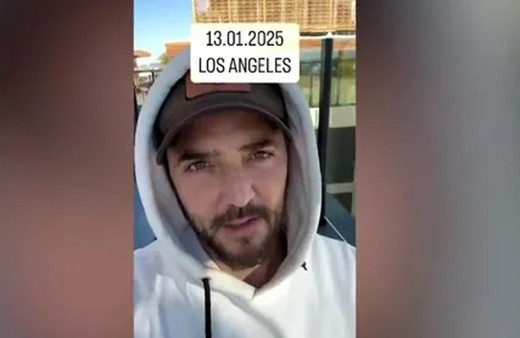 Gökhan Özen Los Angeles'taki evinin terasından şehri gösterdi! "Yangın yok"