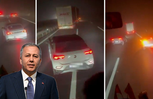 Bakan Yerlikaya'dan yolcu otobüsünü taciz eden iki otomobil sürücüsüne ilişkin paylaşım