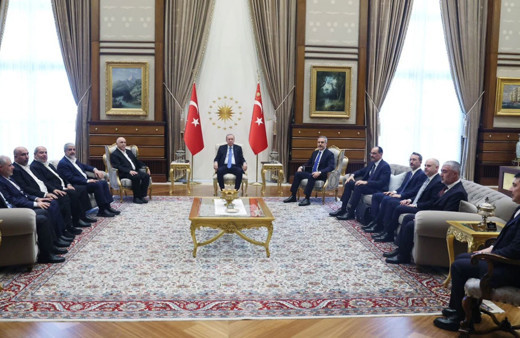 Cumhurbaşkanı Erdoğan, Hamas heyetini kabul etti