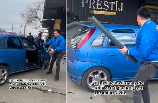 Öfkeli kadın sürücü ortalığı birbirine kattı! Denizli'de sanayide yaşananlar kamerada