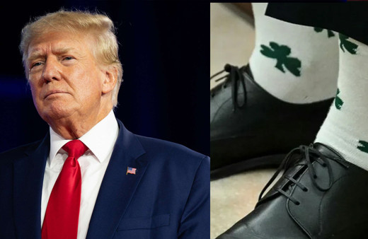 Trump'ı kahkahaya boğan çoraplar: Etkisinden çıkamadı