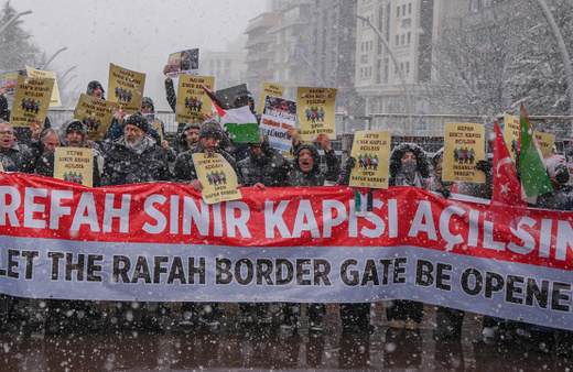 Mısır'ın Ankara Büyükelçiliği önünde protesto: "Refah Sınır Kapısı açılsın"