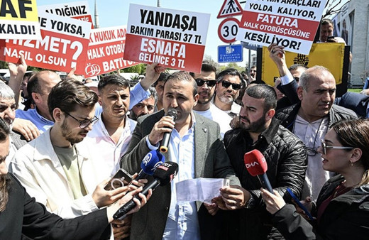 İBB önünde eylem: Ödeme yapılmazsa otobüslere POS cihazı koyacağız