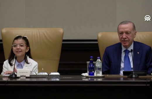 Cumhurbaşkanı Erdoğan, çocukları kabul etti