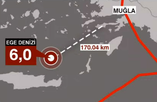 Girit Adası açıklarında 6,2 büyüklüğünde deprem
