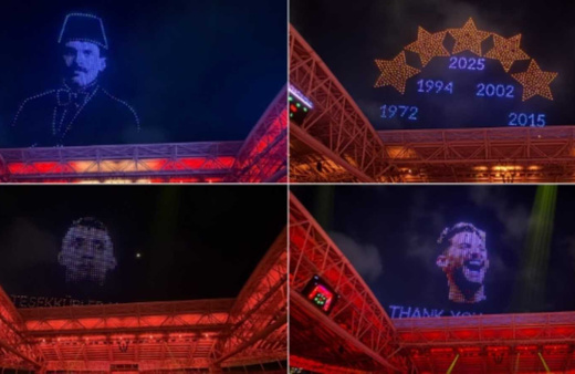 Galatasaray'dan muhteşem drone gösterisi!