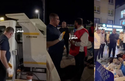 Başkan Cemil Tugay İzmir'de bizzat çöp topladı grevdeki işçiler posta koydu