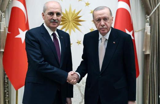 Cumhurbaşkanı Erdoğan, TBMM Başkanı Kurtulmuş'u kabul etti