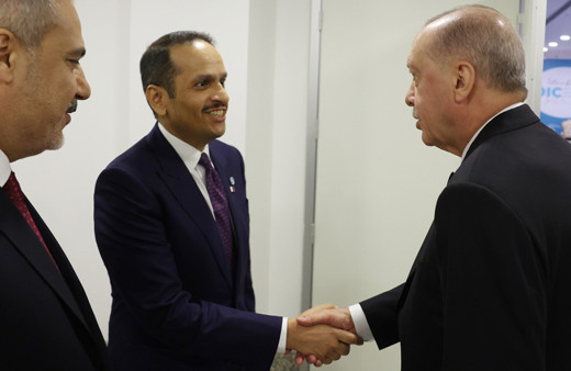 Cumhurbaşkanı Erdoğan Katar Başbakanı Al Sani'yi kabul etti