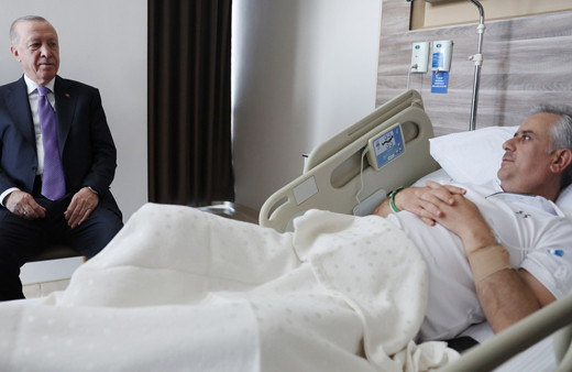 Cumhurbaşkanı Erdoğan'dan Hasan Basri Yalçın'a "geçmiş olsun" ziyareti