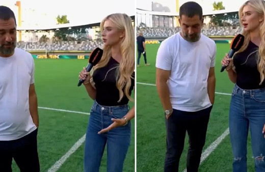 Arda Turan'ın zor anları! Ukraynalı muhabir karşısında Aslıhan Doğan etkisi...