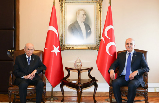 Numan Kurtulmuş MHP Genel Başkanı Bahçeli'yi ziyaret etti