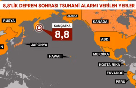8.8'lik deprem sonrası Rusya ve Japonya'yı tsunami vurdu
