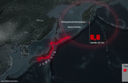 Rusya'daki 8.8 büyüklüğündeki deprem! Birçok ülkede tsunami alarmı verildi