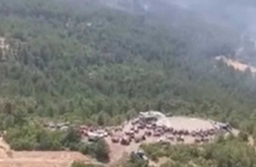 Bursa'da vatandaşlardan özverili çalışma! Vatandaşlar helikopterleri susuz bırakmadı