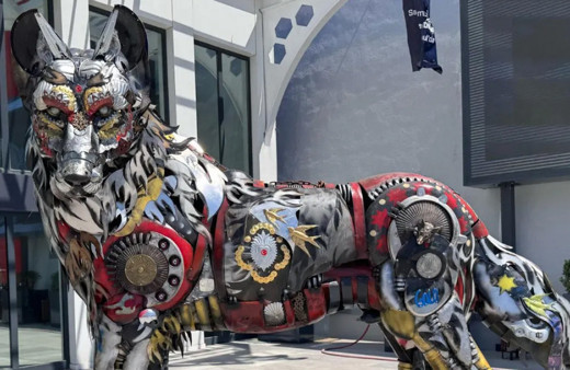 ASELSAN, yaptığı "Bozkurt" heykelini sergiledi