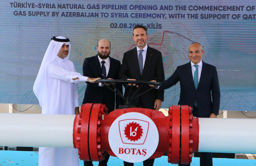 Türkiye'den Suriye'ye ilk doğal gaz akışı başladı