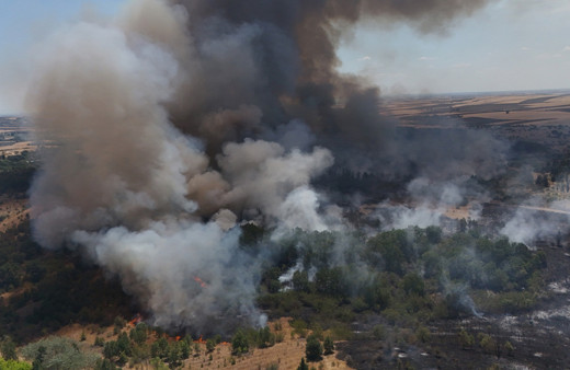 Kırklareli'nde yangın! Avrupa Otoyolu trafiğe kapatıldı
