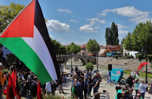 Kosova'da Filistin'e destek gösterisi düzenlendi