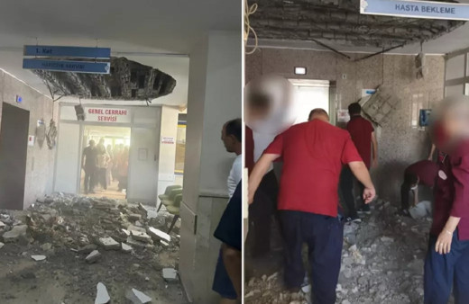 Çürük raporu olmasına rağmen hizmet veriyordu! O hastanesinin tavanı çöktü