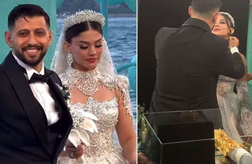 Burak Bulut ve Eda Sakız evlendi! Düğünde takılan altınlar olay oldu...