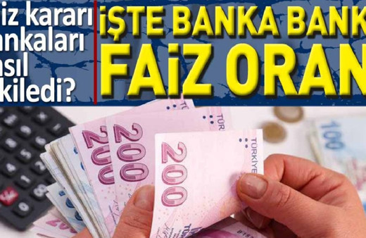 Merkez Bankası kararı sonrası bankalar faiz oranlarını güncelledi! İşte 32 günlük faiz oranları....