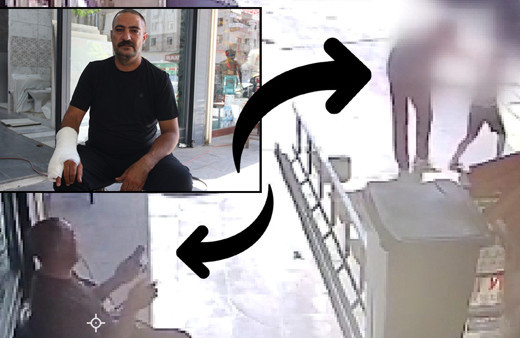 Diyarbakır'da çocuğu zorla götürmeye çalışan şüpheliye esnafın müdahalesi kamerada