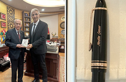 Bahçeli'den kendisini ziyaret eden Nedim Şener'e hediye