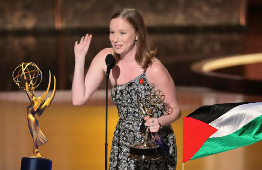 77. Emmy ödülleri sahiplerini buldu: Yahudi oyuncudan sahnede gelen 'Filistin' mesajı salonda alkış kopardı